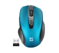 Defender Prime MB-053 - Ratón óptico inalámbrico, ergonómico Silent-Click Office con sensor PixArt y 6 botones (turquesa)