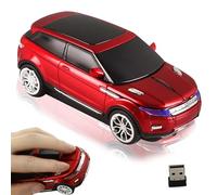 Ratón inalámbrico en forma de coche de 2,4 GHz,Óptica 3D Silenciosa y Portátil, con receptor USB, 1200 DPI, para ordenadores de oficina, ordenadores portátiles, tabletas, niños, estudiantes, regalos
