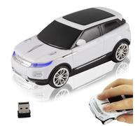Ratón inalámbrico en forma de coche de 2,4 GHz,Óptica 3D Silenciosa y Portátil, con receptor USB, 1200 DPI, para ordenadores de oficina, ordenadores portátiles, tabletas, niños, estudiantes, regalos
