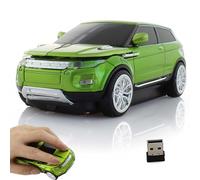 Ratón inalámbrico en forma de coche de 2,4 GHz, óptico 3D silencioso y portátil, con receptor USB, 1200 DPI, para ordenadores de oficina, ordenadores portátiles, tabletas, niños, estudiantes, regalos