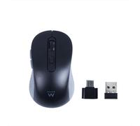 Ratón Inalámbrico Ewent EW3204 Negro con Sensor Óptico y 1600 DPI