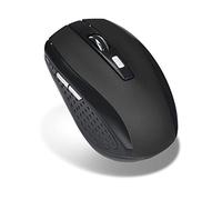 Ratón inalámbrico Fulltime(TM) ratón ergonómico para Ordenador, 6 Teclas, para portátil USB, 2000 dpi Ajustables, Ratón inalámbrico para Windows