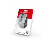 Ratón inalámbrico Gembird MUSW-4B-04-BG - Negro/Gris - 4 teclas - 1600 dpi
