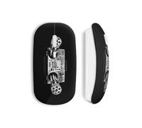Ratón inalámbrico - La música es guerra - Negro - Incluye clave USB wifi - Compatible con Mac y PC