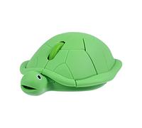 Ratón inalámbrico, lindo animal con forma de tortuga verde, portátil, silencioso, ligero, óptico, USB, silencioso, inalámbrico, para PC, laptop, laptop, MacBook, escritorio, para niños y adultos, 1600