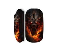 Ratón inalámbrico - Maniacase - Dragón Negro del Fuego - Óptico - USB - Clave USB nano incluida