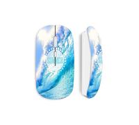 Ratón inalámbrico - MANIACASE - Summer Waves - Blanco - Óptico - 70 g