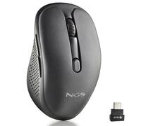 Ratón Inalámbrico NGS Evo Mix silencioso/ Batería recargable/ Hasta 3200 DPI/ Negro