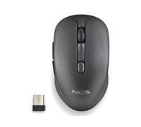 Ratón Inalámbrico NGS Evo Spook silencioso/ Batería recargable/ Hasta 1600 DPI/ Negro