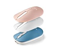 Ratón Inalámbrico por Bluetooth NGS Shell-RB/ Batería recargable/ Hasta 1600 DPI/ Azul/ Blanco/ Rosa