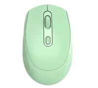 Ratón inalámbrico Óptico 2,4 GHz Bluetooth Modo Dual Alta precisión 1600DPI Diseño ergonómico USB Ratón de computadora para PC Portátil Oficina Hogar ABS Negro 63x35x101mm (Verde)
