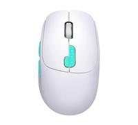 Ratón inalámbrico óptico Defender NITTA MM-307 de 1600 ppp, 2,4 GHz + Bluetooth, color blanco, con batería recargable.