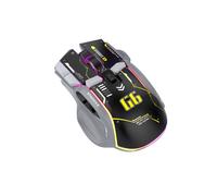 RatóN InaláMbrico para Juegos G6 3 Modos 4000 DPI 11 Ratones para Juegos de Computadora Silenciosos Recargables con RetroiluminacióN RGB -Negro