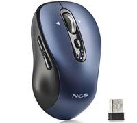 Ratón Inalámbrico por Bluetooth NGS Infinity-RB/ Batería recargable/ Hasta 3200 DPI/ Azul