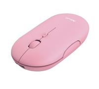 Ratón Inalámbrico por Bluetooth Trust Puck/ Batería recargable/ Hasta 1600 DPI/ Rosa