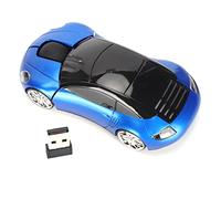 Ratón Inalámbrico, Ratón Inalámbrico Portátil CarShaped 2.4G, Ratón de Juego óptico Profesional Ergonómico (Azul)
