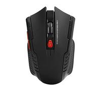 Ratón inalámbrico, Ratón óptico ajustable DPI de 3 niveles, Dispositivo externo de computadora con receptor USB, Ratón de diseño de forma ergonómica, Posicionamiento preciso (negro) Double the comfort