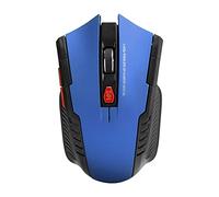 Ratón inalámbrico, ratón óptico ajustable DPI de 3 niveles, dispositivo externo de computadora con receptor USB, ratón de diseño de forma ergonómica, posicionamiento preciso (azul) Double the comfort