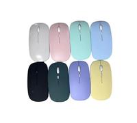 Ratón inalámbrico Recargable, 2,4G y Bluetooth, Ratones silenciosos Delgados, ergonómicos para iPad, Ordenador, portátil, Tableta, teléfono, Oficina, ratón para Juegos (Black)