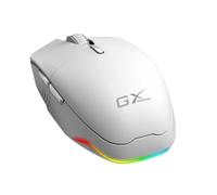 Ratón inalámbrico recargable para juegos, 3200 DPI, Bluetooth/2.4G, LED de 7 colores, 8 modos de retroiluminación, 6 botones, DPI ajustable con copiloto AI, blanco