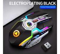 Ratón Inalámbrico Recargable RGB para Oficina, Gaming, Escritorio, Laptop, Dispositivo Universal