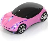 Ratón inalámbrico rosa, mini mouse para computadora de coche, 1600 DPI 2.4 G inalámbrico con receptor USB, ratones inalámbricos para computadora para PC, laptop, tablet Win XP/Vista/7/ME/2000/Mac OS