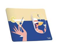Ratón inalámbrico T'nB COCKTAIL EXCLUSIV ambidiestro multicolor con alfombrilla y dongle USB