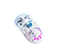 Ratón Inalámbrico Transparente con Pantalla Digital, 2,4 G RGB 4000 DPI, Ajuste de 5 Pasos, Teclas de Graves, Ratón para Juegos , A
