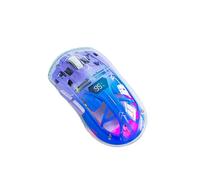 Ratón Inalámbrico Transparente con Pantalla Digital, 2,4 G RGB 4000 DPI, Ajuste de 5 Pasos, Teclas de Graves, Ratón para Juegos , B