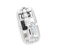 Ratón Inalámbrico Transparente de Modo Dual, 2,4 G, Recargable, con , Silencioso, para Ordenador Portátil y PC A