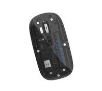 Ratón Inalámbrico Transparente de Modo Dual, 2,4 G, Recargable, con , Silencioso, para Ordenador Portátil y PC C