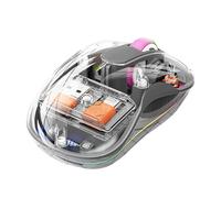 Ratón inalámbrico transparente - Ratón recargable inalámbrico para computadora - Sala de estar, aulas, estudio, ratón silencioso para trabajar, aprender y jugar