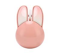 Ratón Kawaii, Ratón Inalámbrico 2.4G, Rango Efectivo de 33 Pies, Sensibilidad dpi Ajustable, Diseño Simétrico para Biblioteca para Niños (Sakura Rosa)