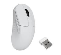 Keychron M3 Mini Ratón Gaming Inalámbrico 8K Hz, 2.4 GHz/Bluetooth 5.3/Cable, Ultraligero (55 g), Sensor PixArt 3950, Programable, hasta 30.000 dpi, 750 IPS, Compatible con Windows y Mac - Blanca
