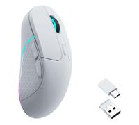 Ratón Keychron M3 Wireless Bluetooth 26000DPI Blanco RGB 5 Botones Ergonómico