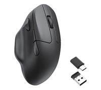 Keychron M7 Ratón inalámbrico para Ordenador, 26.000 dpi ópticos, 2,4 GHz/Bluetooth/Cable con botón Macro 63 g Ergonómico Ligero, hasta 70 Horas de Trabajo para portátiles macOS/Windows - Negro
