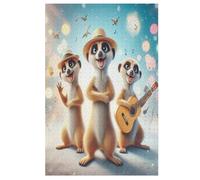 Raton Laveur Lindo Rompecabezas de madera 1000 piezas para adultos, póster Jigsaw Puzzle, diseño único, juguete educado para adolescentes y niños, 78 x 53 cm