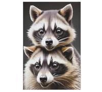 Raton Laveur Rompecabezas de madera 1000 piezas adultas, póster Jigsaw Puzzle, diseño único, juguete educado para adolescentes y niños, 78 x 53 cm