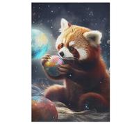 Raton Laveur Rompecabezas de madera 1000 piezas adultas, póster Jigsaw Puzzle, diseño único, juguete educado para adolescentes y niños, 78 x 53 cm