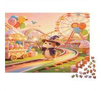 Ratón Mágico Parque de Atracciones Puzzle de 1000 Piezas Papel para Adultos Escena Feria Colorida Puzzle para Toda la Familia Relajación Regalo 38x26cm/1000pcs