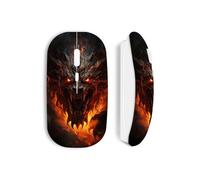 Ratón - Maniacase - Dragón Negro del Fuego - Inalámbrico - Óptico - USB Wifi