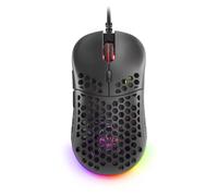 Mars Gaming MM55 Negro, Ratón Gaming RGB Chroma, Ultra-Ligero 55g, 12800 dpi, Switches Mecánicos Programables HUANO