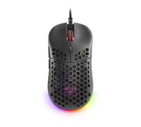 Mars Gaming MM55 Negro, Ratón Gaming RGB Chroma, Ultra-Ligero 55g, 12800 dpi, Switches Mecánicos Programables HUANO