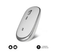 Ratón Mini Inalámbrico Subblim Wireless Mini/ Hasta 1600 DPI/ Plata