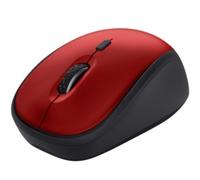Trust Yvi+ Ratón Inalámbrico Silencioso para Diestros y Zurdos, Rojo