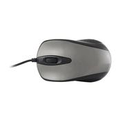 Ratón MODECOM MC-M4 USB 800 DPI Negro Gris Plata Ambidiestro Ergonómico