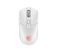 MSI Versa 300 Wireless Gaming Mouse - Sensor óptico de 8000 dpi, tasa de sondeo de 1000 Hz, simétrico, Kailh de 30M+ clics, 6 Botones, batería de 50 Horas, latencia de 1ms, RGB, 60g, Blanco