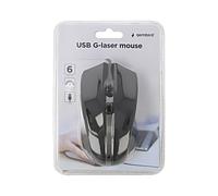 Ratón MUS-GU-02 negro USB A, con cable de 1,8 m Il. przyc: 6 GEMBIRD