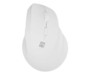Ratón Natec inalámbrico vertical 2400 DPI RF Wireless + Bluetooth blanco