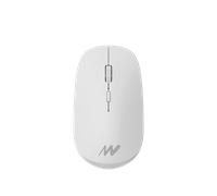 ratón netway inalámbrico 2.4ghz y bluetooth blanco